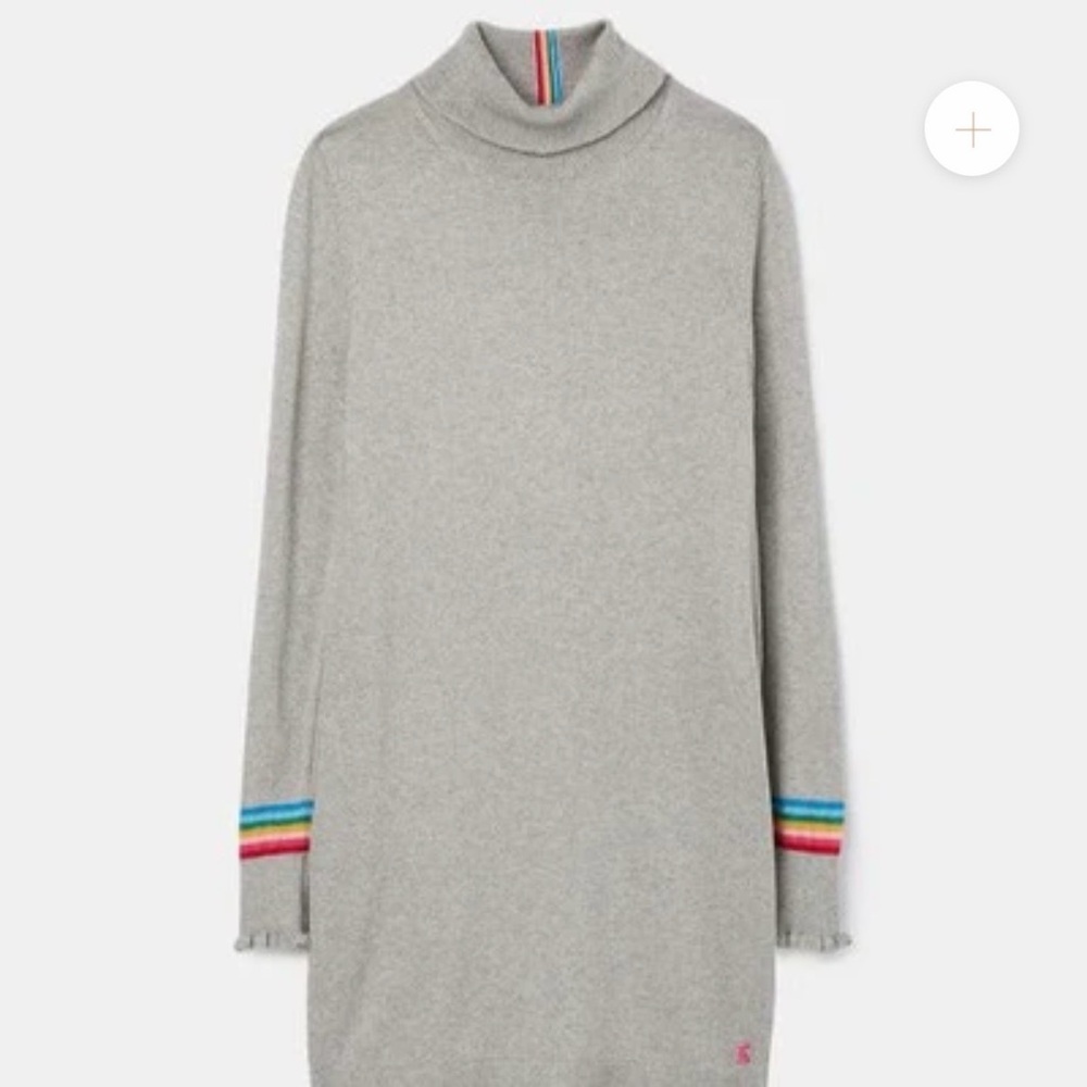 Joules Laurie Roll Neck Knitted Dress - size 6